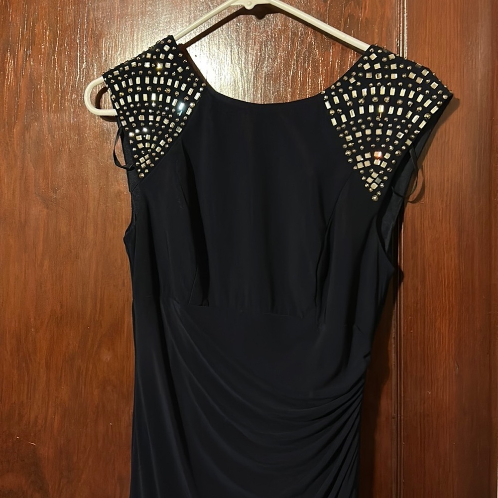 Xscape navy blue dress. - Picture 5 of 6
